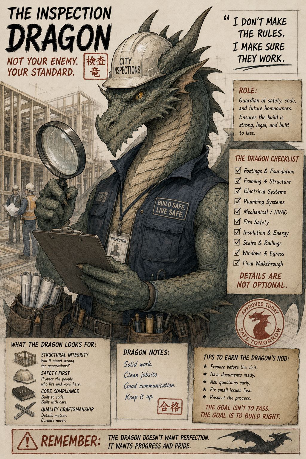 Inspection Dragon character